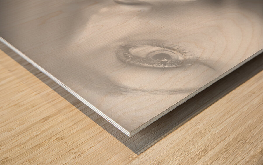 Dark fashion and make up beauty Wood print