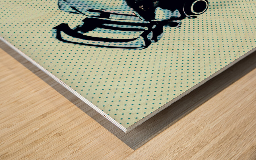 Pixel Porsche Wood print