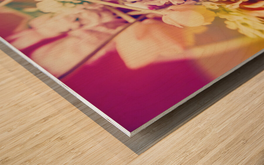 Floral flare Wood print