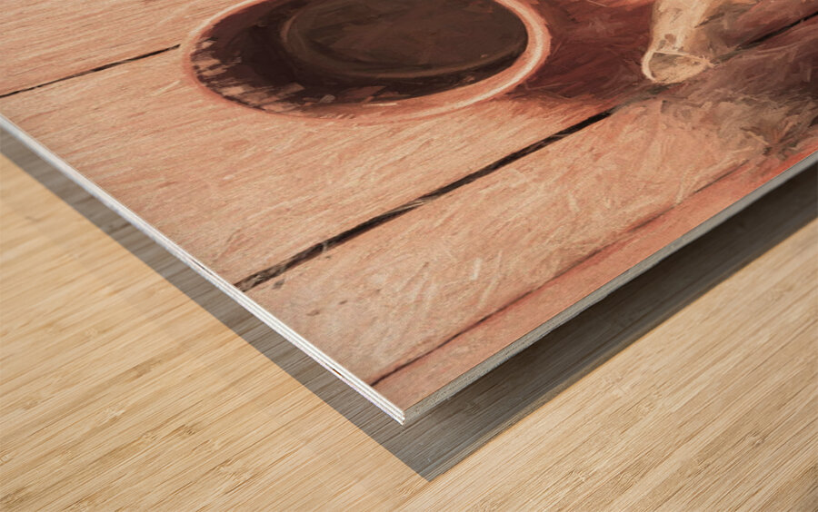 1940s coffee shop stop Wood print