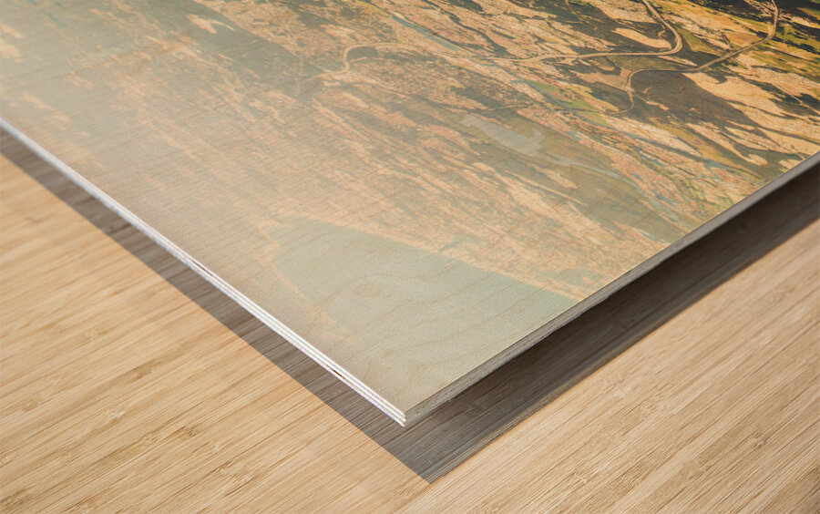 Gold Coast aerial photograph Wood print