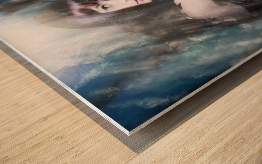 Actress In Stage Spotlight Wood print