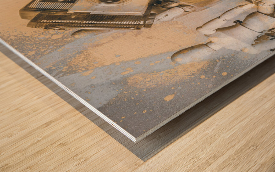 Light painters Wood print