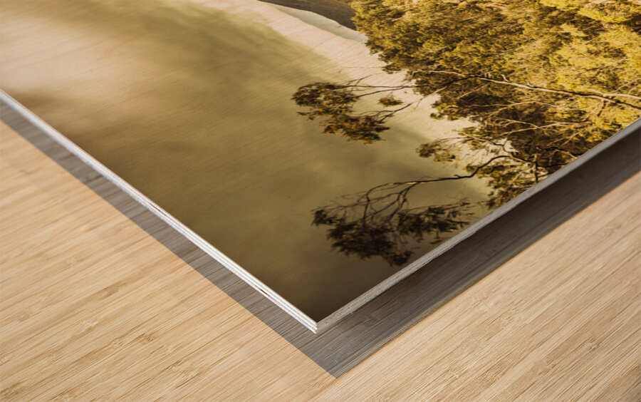 Cliffs steams and valleys Wood print