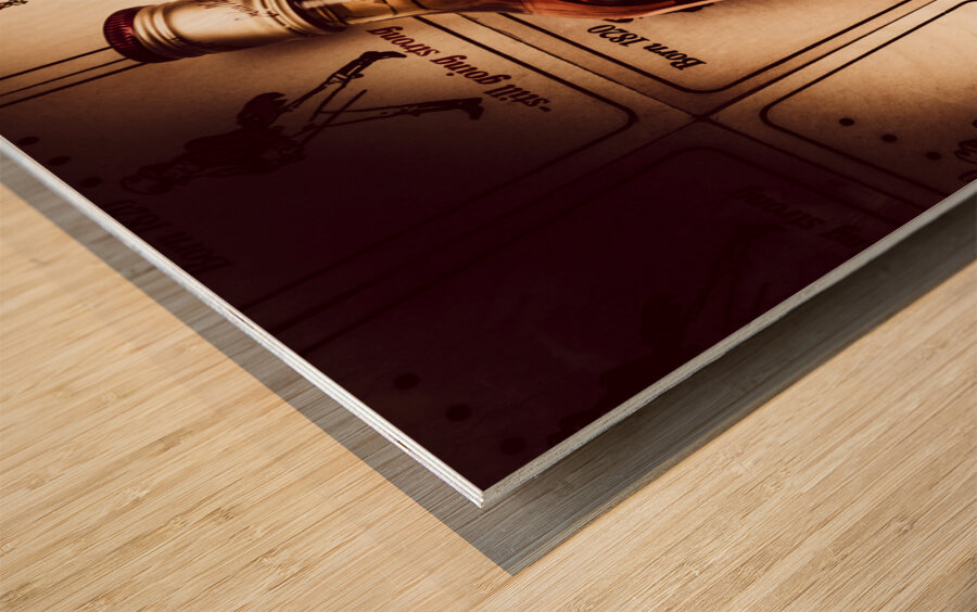 Johnnie Walker Red Label blended whisky  Wood print