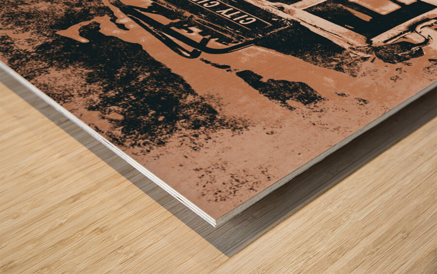 Gritty city Wood print