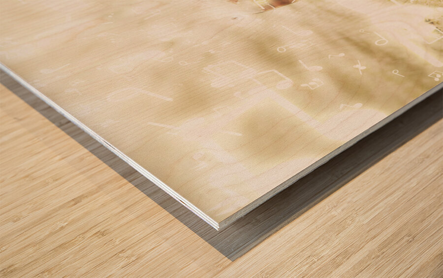 Music Notes Wood print