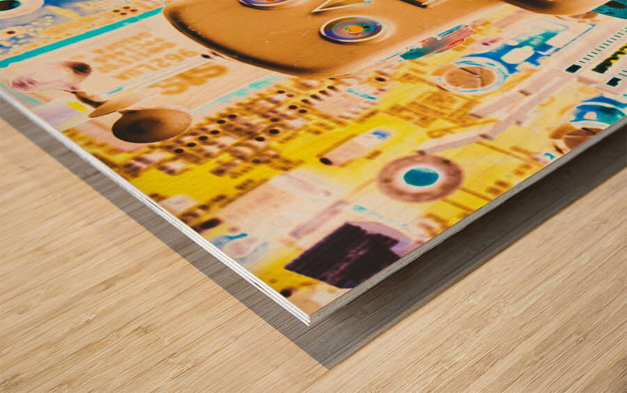The transistor bot Wood print