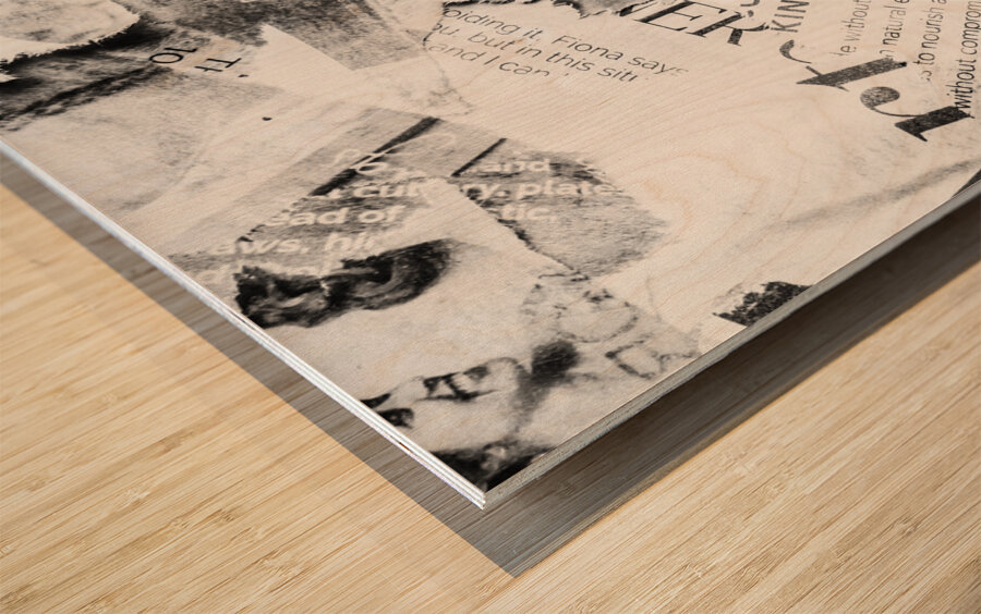 Cosmetic collage Wood print