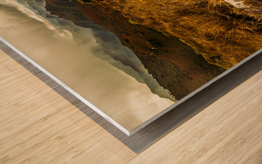 Trekking Tasmanian mountains Wood print