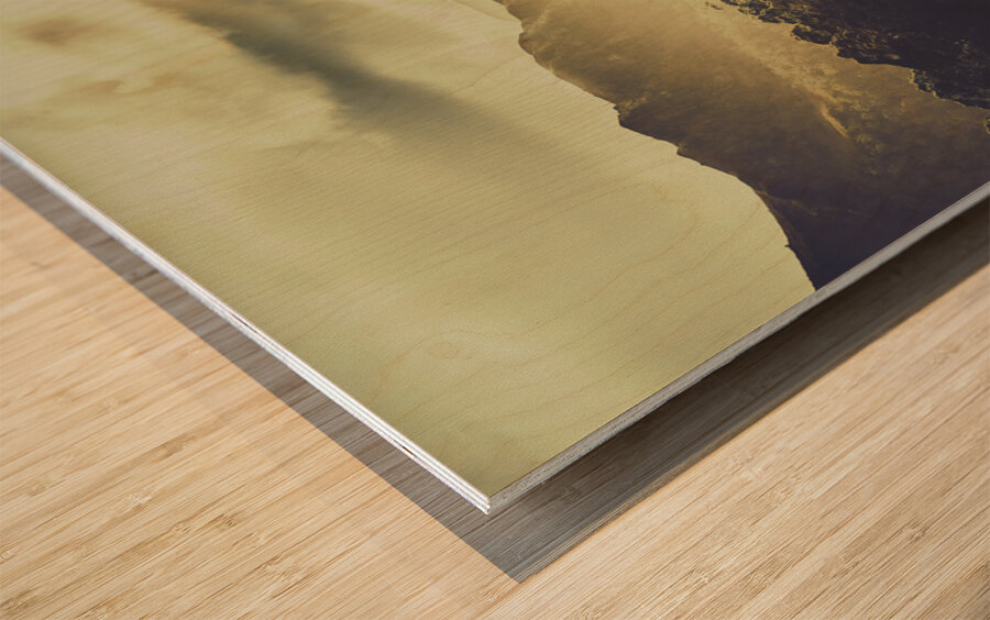 Rays of dusk Wood print