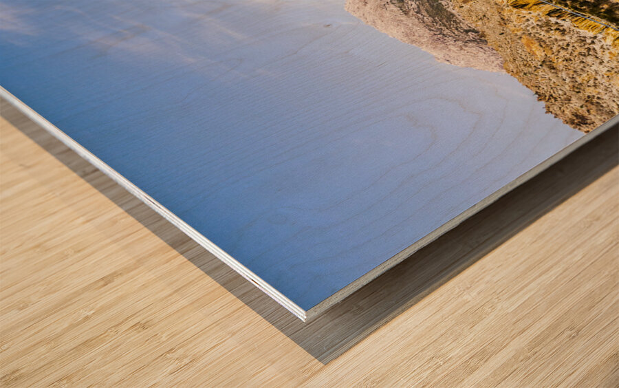 Colourful stony highlands Wood print