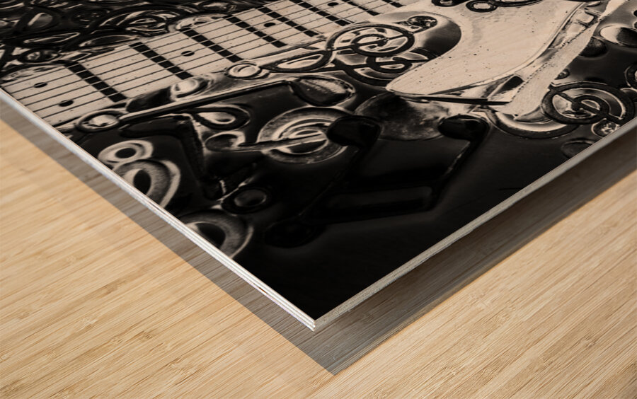 Tone clef Wood print