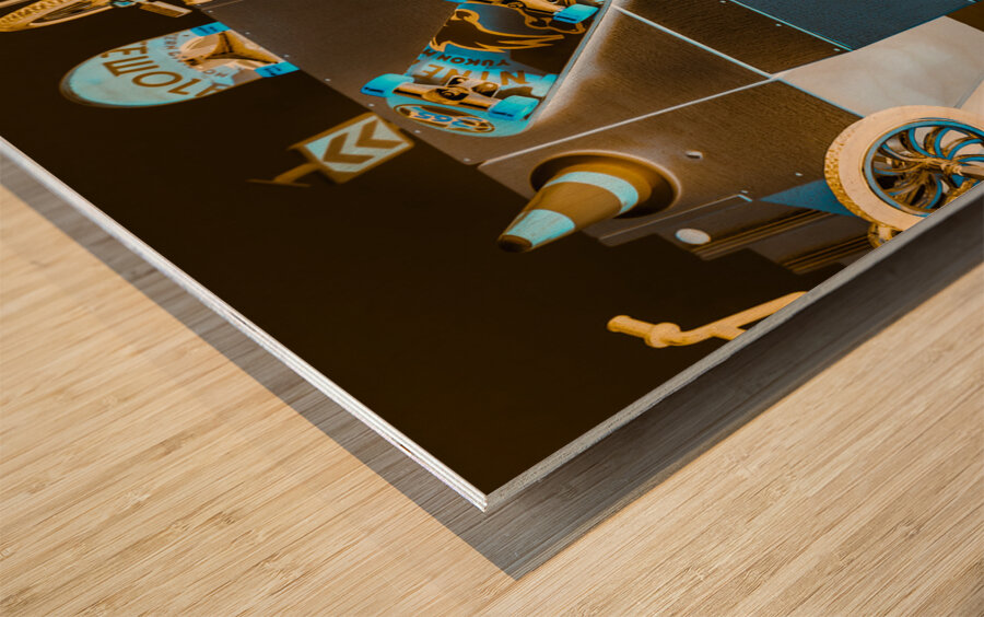 Color kick-flips and tricks Wood print