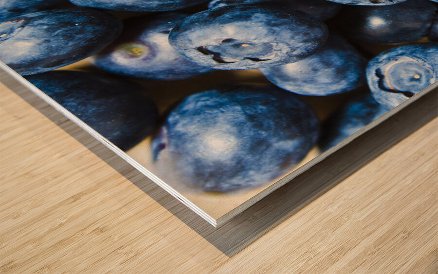 Blueberrys background Wood print