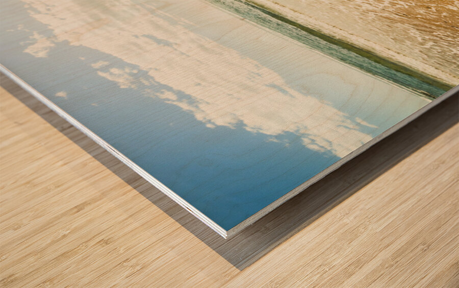 Tranquil Tasmanian beach paradise Wood print