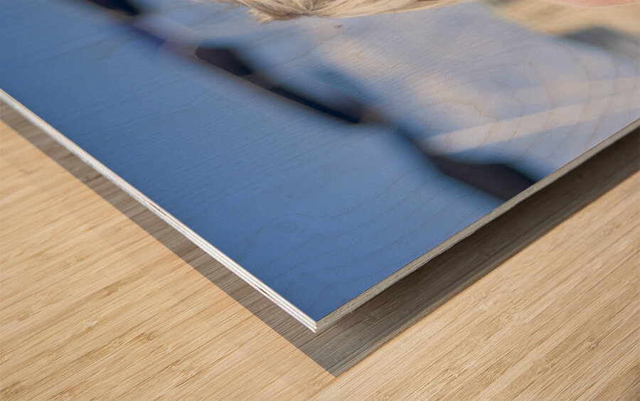 Woman Relaxing On Beach Wood print