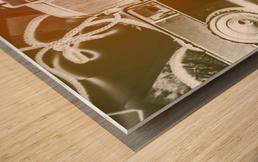 Lomo light leaks Wood print