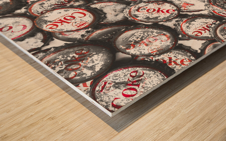 Soda and rust Wood print