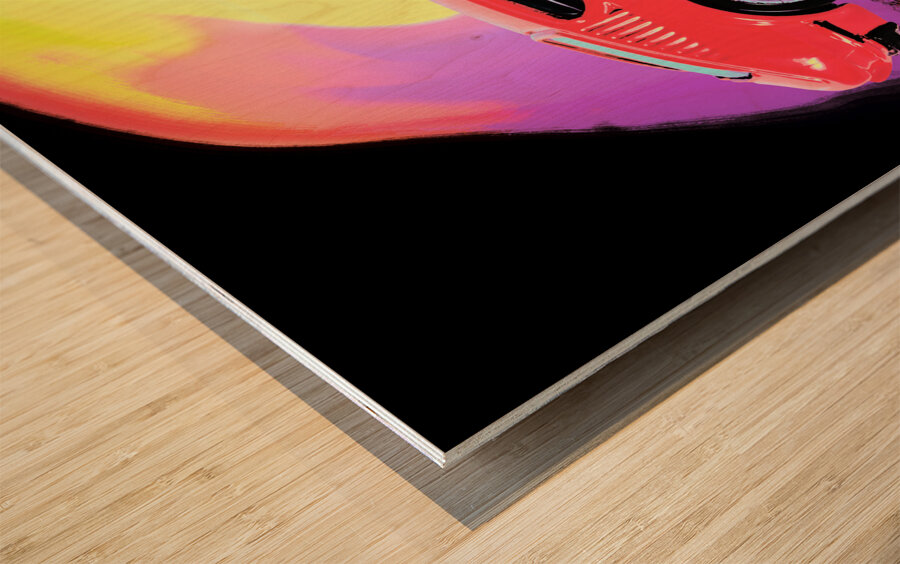 Color runs Wood print