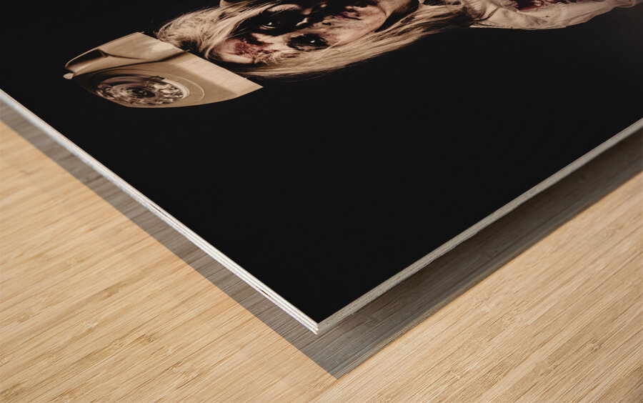 Telemarketing Wood print