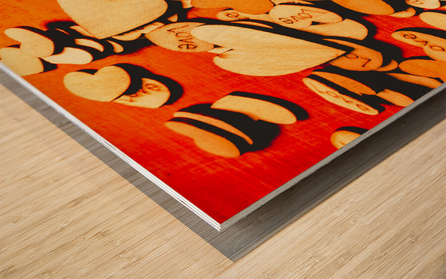 Abstract collective connection Wood print