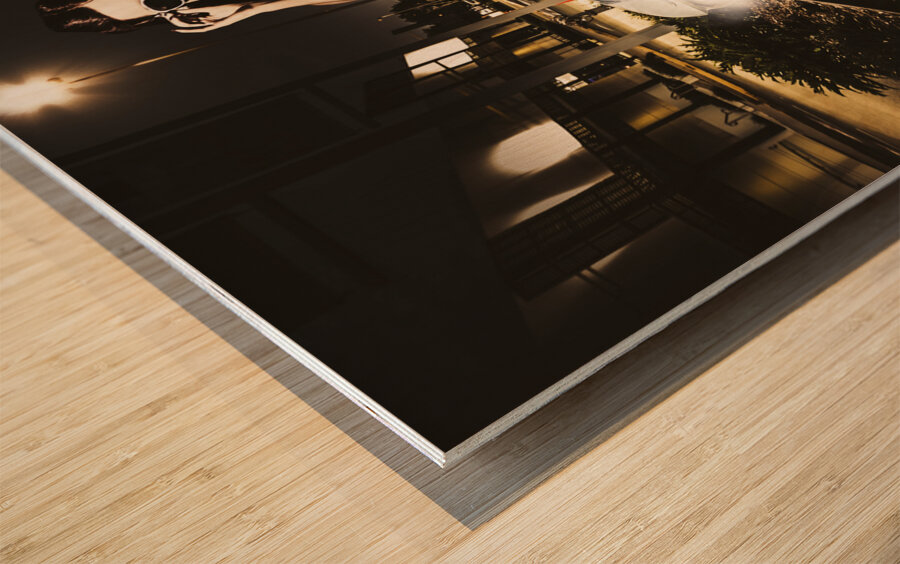 60s American car culture Wood print