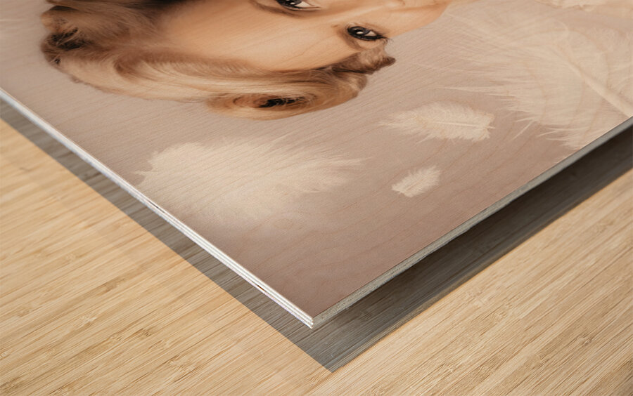 Vintage Portrait Of A Perfect Female Beauty Wood print