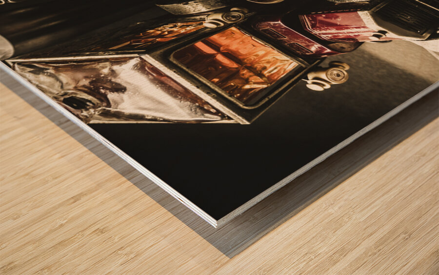 Cognac cars Wood print