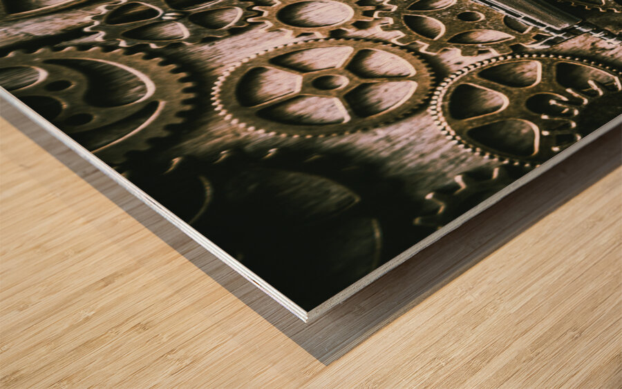 Miniature MP5 submachine gun Wood print