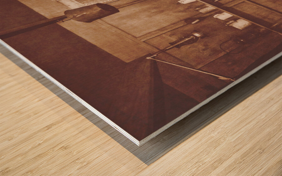 Old soap room Wood print