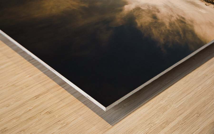 Old railroad track Wood print