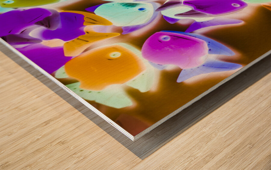 Finding neon Wood print