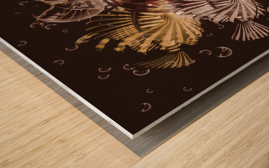 Exotic depths Wood print