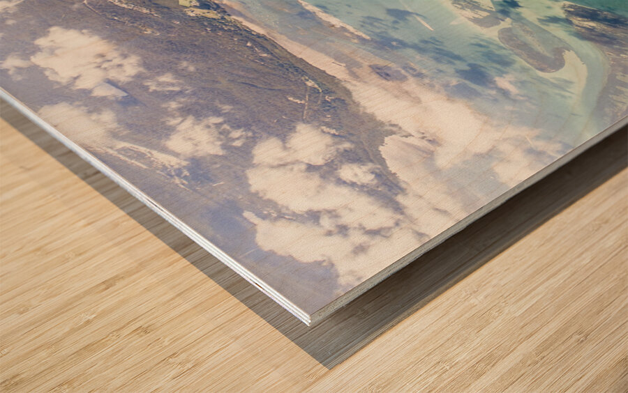 Queensland island bay landscape Wood print