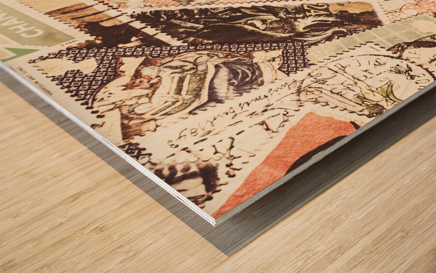 British post box Wood print