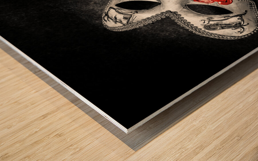 Unmasking passions Wood print