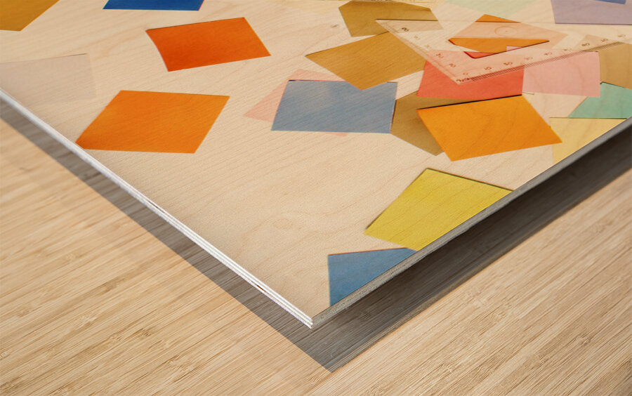 Decoration in symmetry Wood print