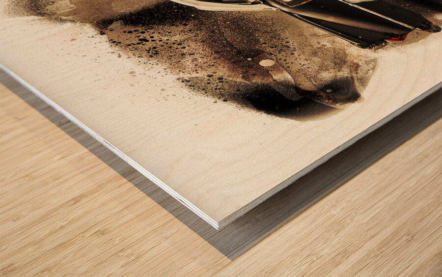 Painted patrol Wood print