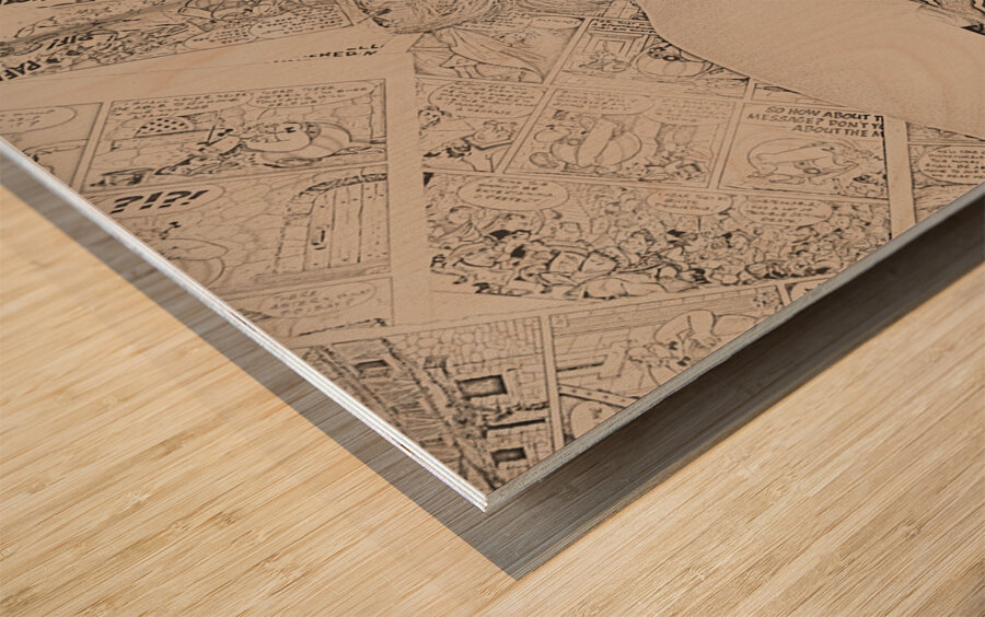 Pop art comic book pin-up Wood print