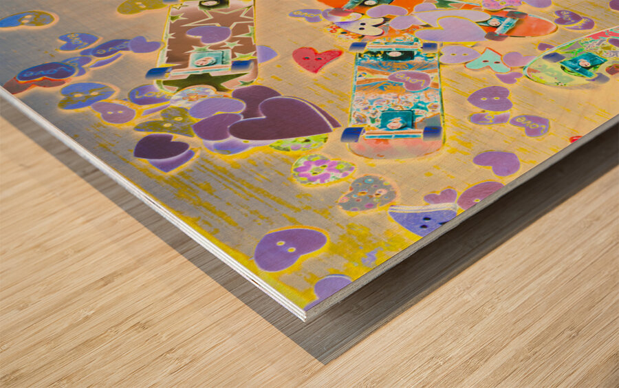 Creative skate Wood print