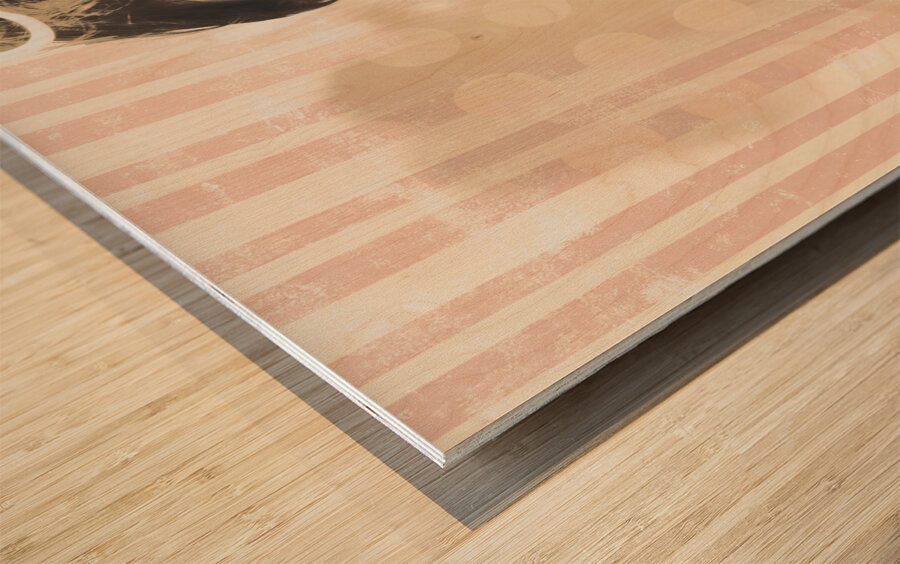 Hot summer day pin up model Wood print