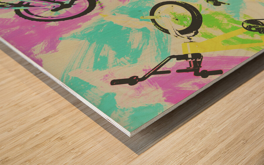 Retro rides Wood print