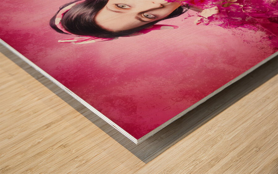 With love and hearts Wood print