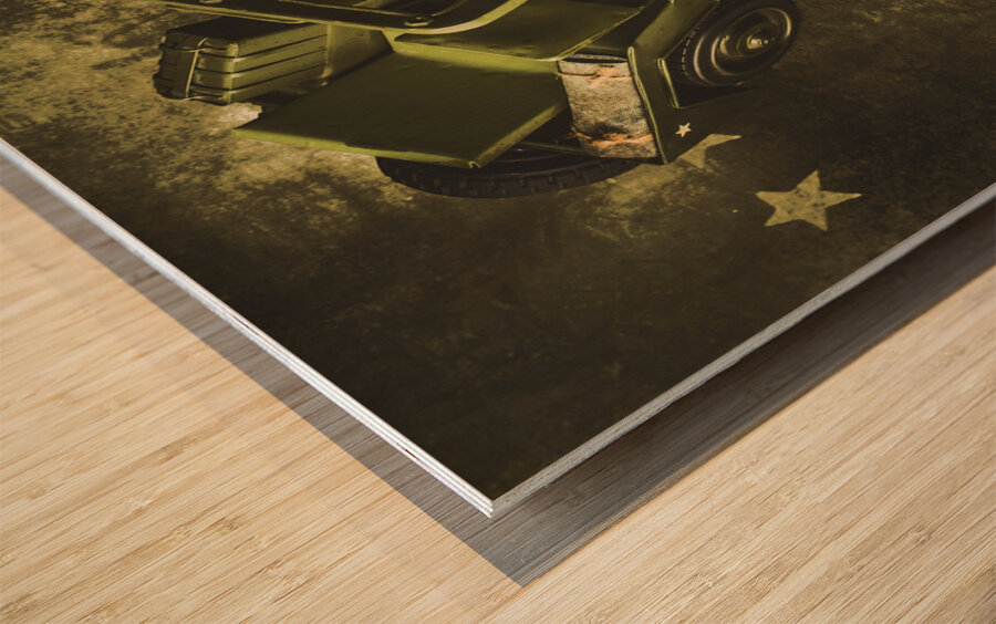 Military green Wood print