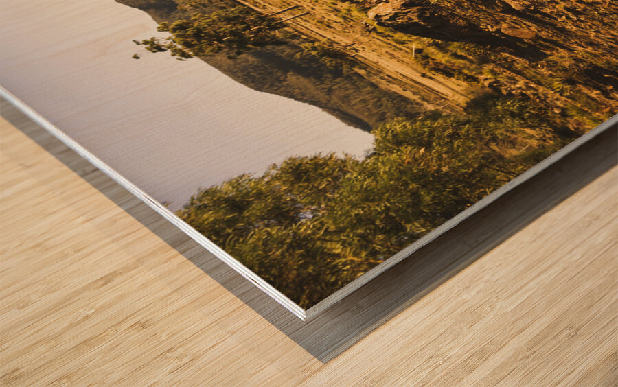 Idyllic rural Australia farmland  Wood print