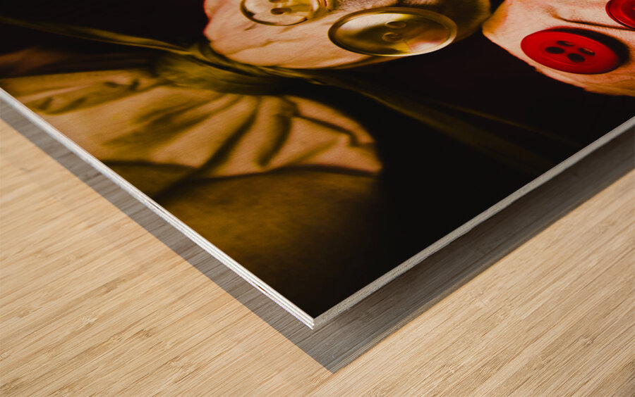 Button sack lollypop monsters Wood print