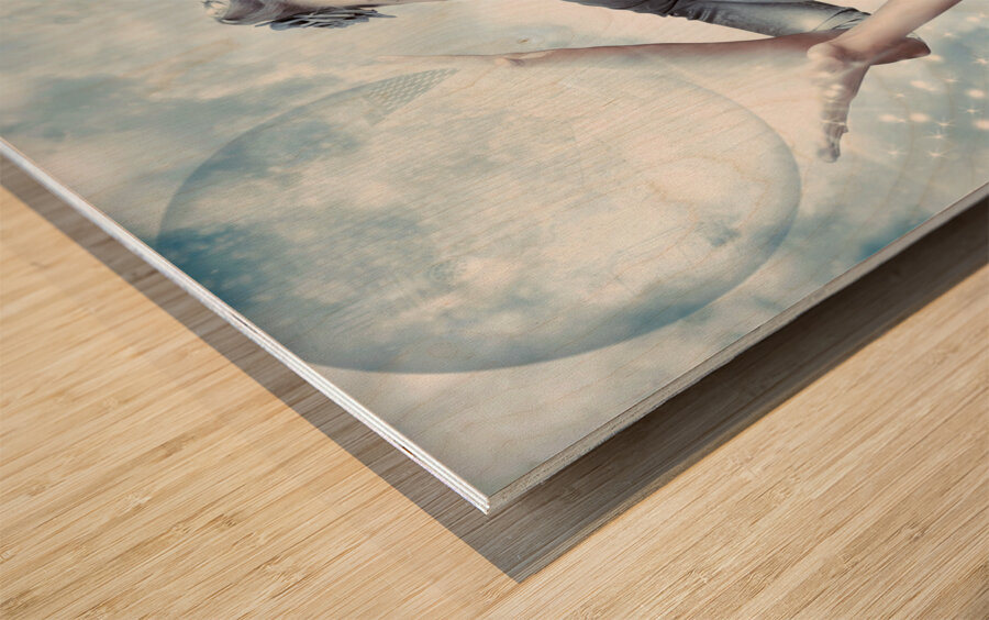 Magic Winter Woman In Luxury Fashion And Makeup Wood print