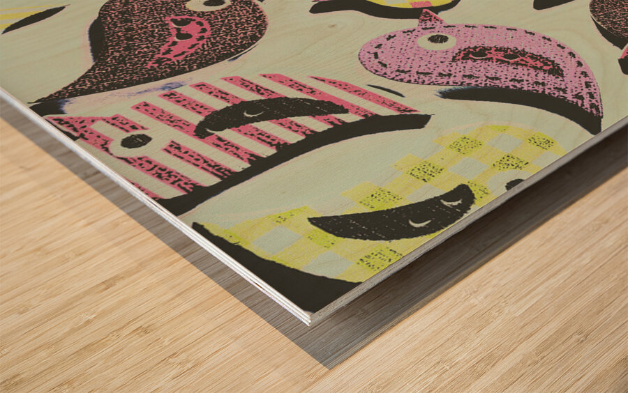 A quilters flock Wood print