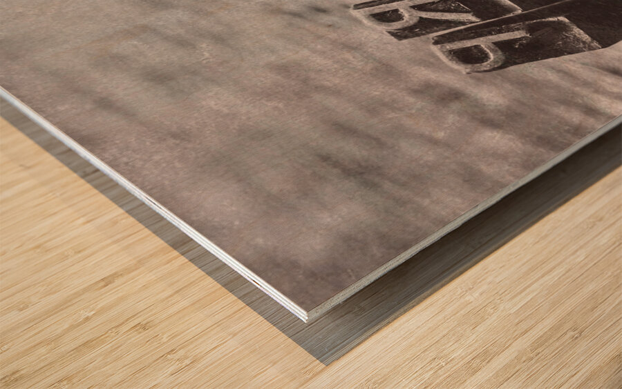 Vintage press industry blocks Wood print